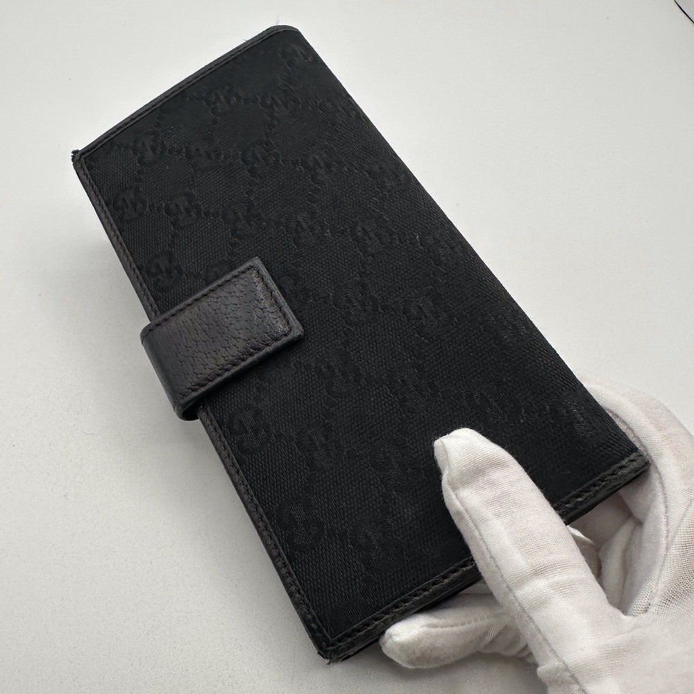 Gucci Sherry Bow Black Wallet with Gold Accents - Picture 11 of 13